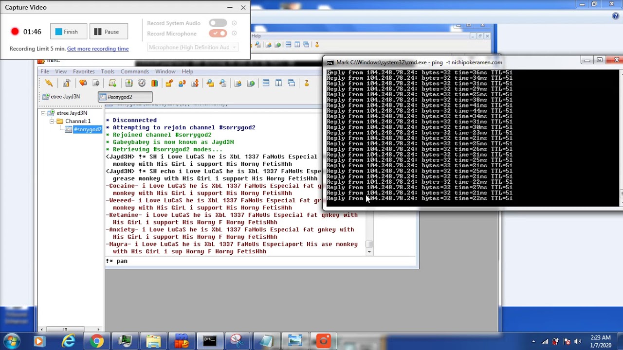 DDoS ~ Dump on Site (Flood via IRC) ~ ft Thai Boy Digital and Lean