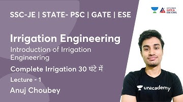 L 1 | Introduction | Irrigation Engineering | SSC-JE | STATE-PSC | GATE | ESE | Anuj Choubey