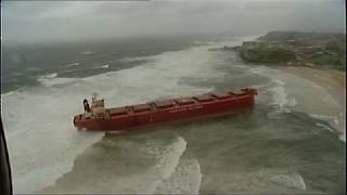 Pasha Bulker Ship Runs Aground In Storm 2007