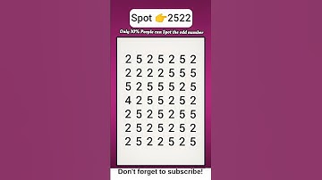 Spot the Odd  Number 2522  - Math Quiz  #maths #quiz #shorts #gk #education