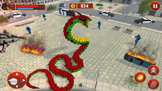 Anaconda Dragon Snake City Attack 2020 "Animal Rampage Simulator" - Android Gameplay screenshot 2