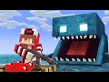 Derrote a Todos los Monstruos Marinos de Terror Con Armas Chetadas en Minecraft...🐳💀