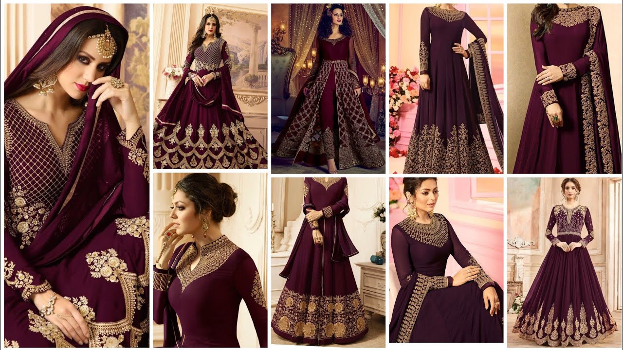 Wine Color Party Wear Georgette Fabric Readymade Salwar Suit With Adorning  Sequins Work