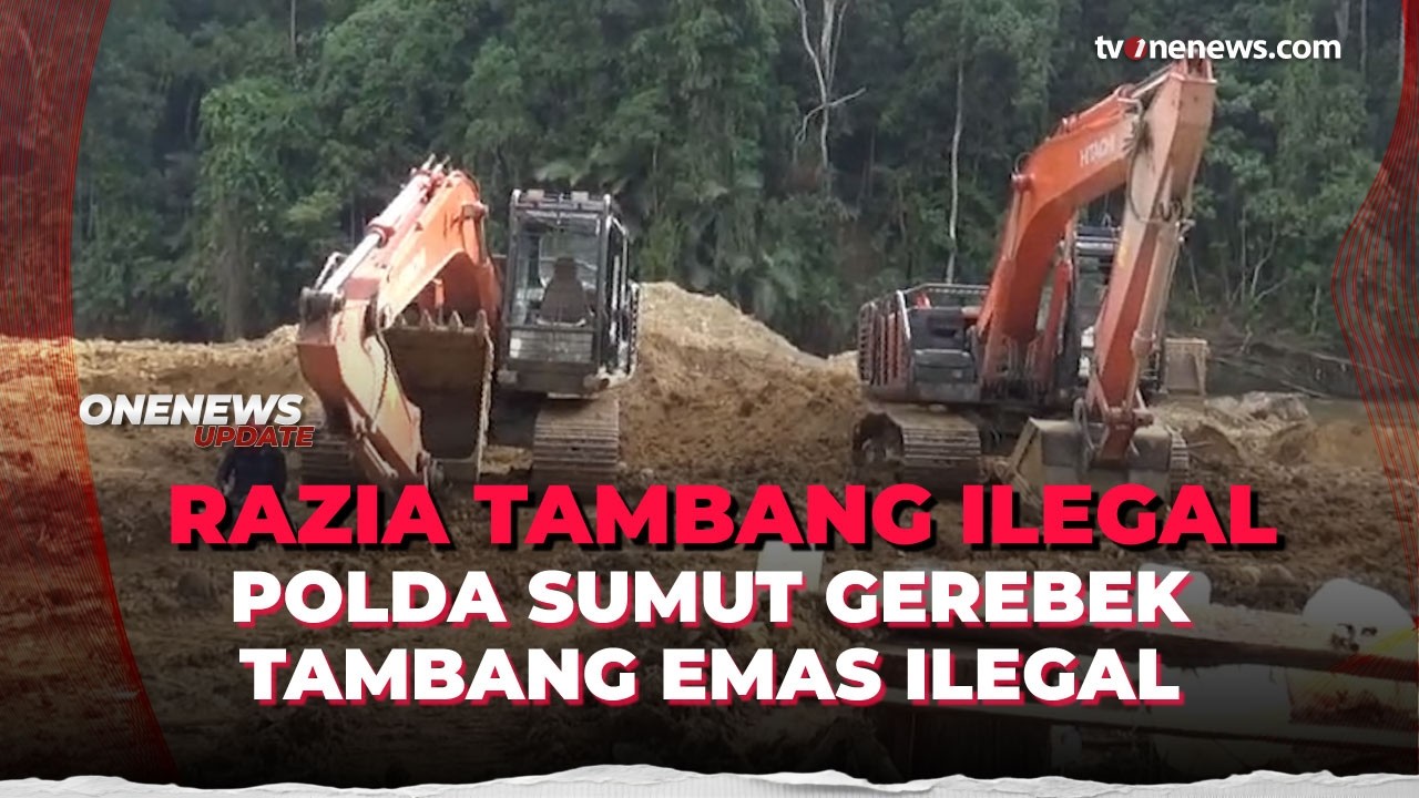 Polda Sumut Hentikan Aktivitas Tambang Emas Ilegal di Kawasan Hutan Tapsel | OneNews Update