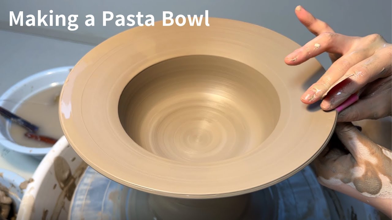 Making a Pottery Pasta Bowl ASMR / 물레로 도자기 파스타볼 만들기 ASMR
