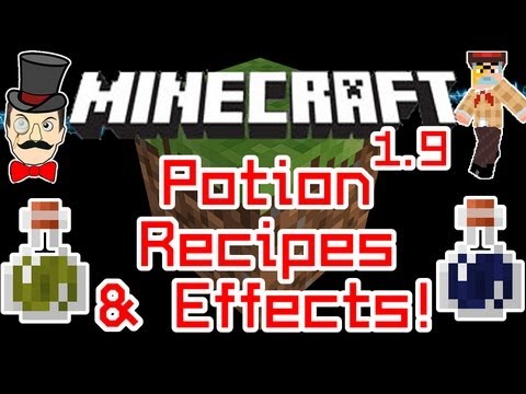 Minecraft 1.9 POTION RECIPES & Effects - Brewing Blindness 