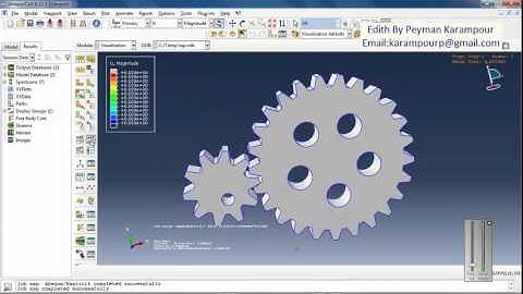Simulation contact  between Spur gears in Abaqus