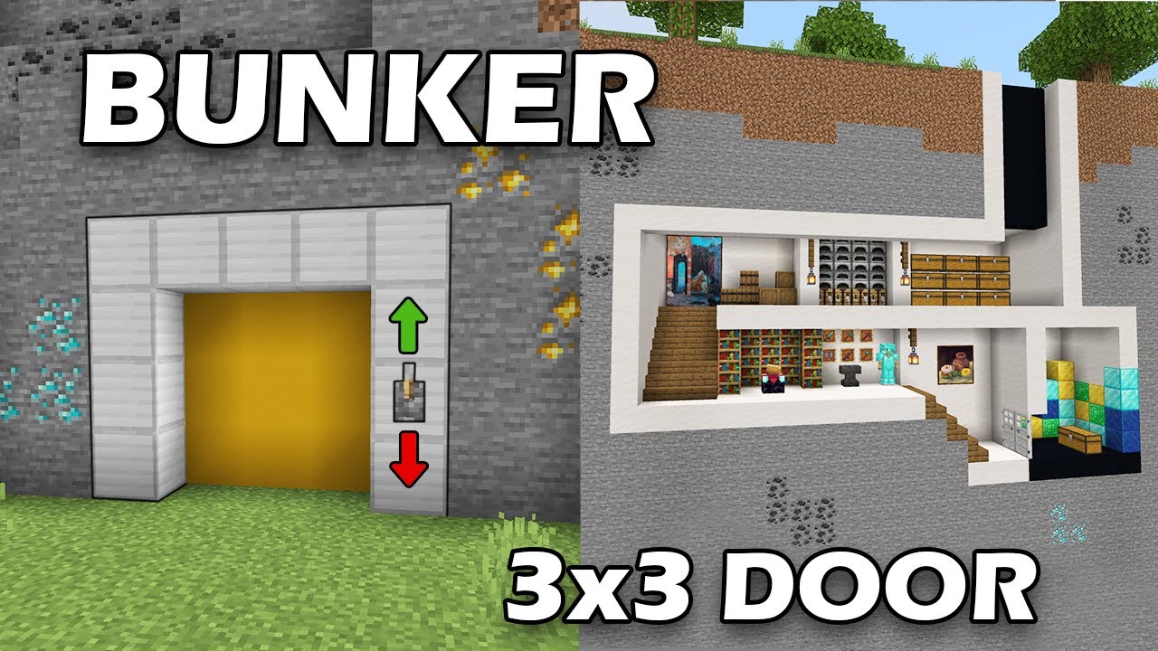 3x3 VAULT DOOR Tutorial - Bedrock Edition - YouTube