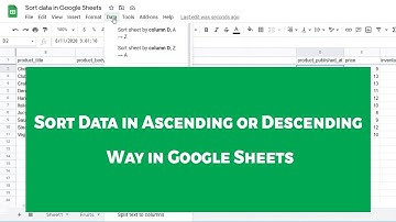 ✅ Sort Data in Ascending or Descending Way in Google Sheets