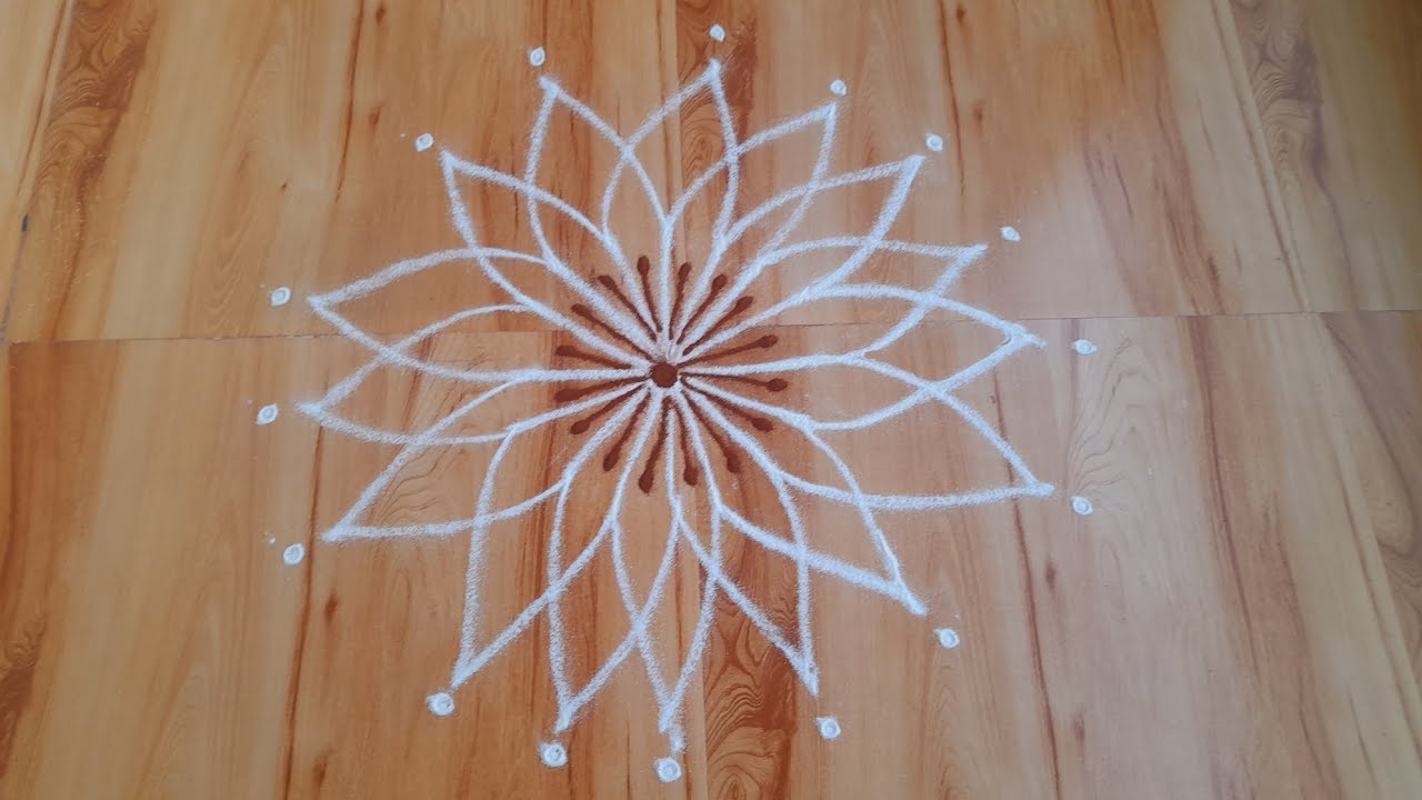 Simple Rangoli | Sri Chakra Rangoli| #pooja #howtomakesimplerangoli ...