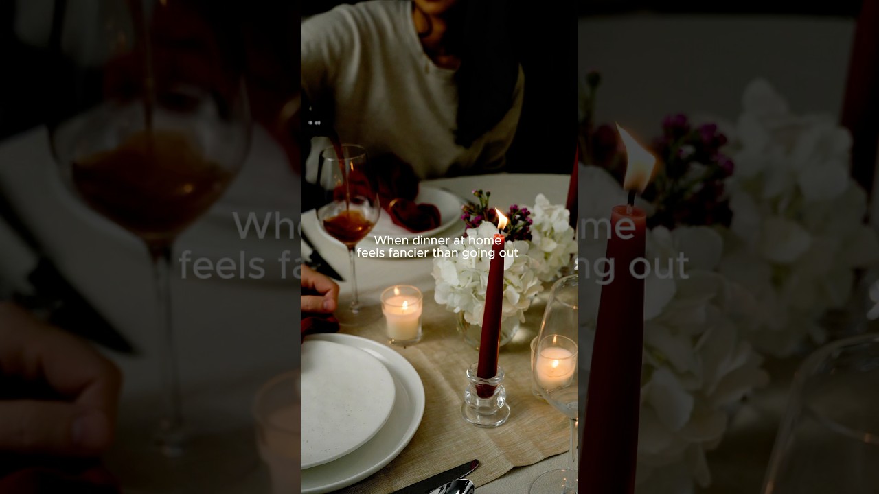 When dinner at home is fancier than going out 💕 