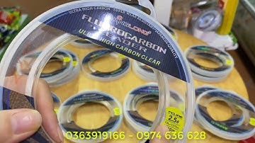 Cước câu cá Qwave 100% flourcacbon - Dây câu không giãn, chống xoắn, tàng hình, săn cá lớn dài 100m