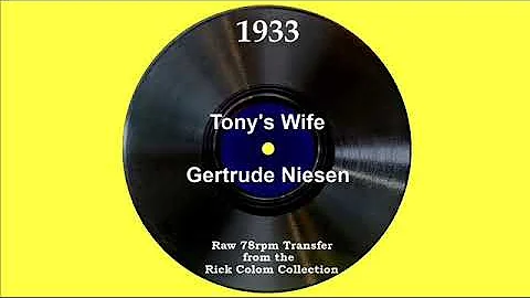 1933 Gertrude Niesen - Tonys Wife