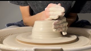 Download Lagu A quiet studio moment. Working with porcelain on the wheel. MP3