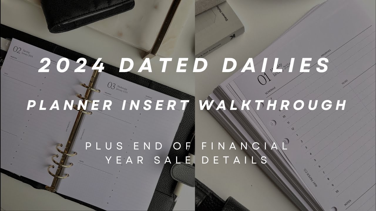 May Paper Co. 2024 Dated Daily Planner Insert Walkthrough + EOFY Sale ...