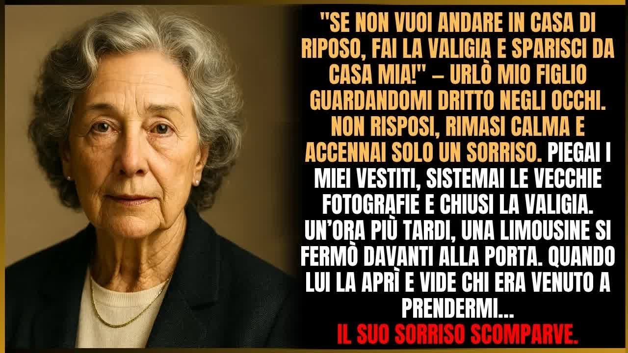 Mio figlio mi cacciò da casa, ma quando vide la limousine venuta a prendermi perse il sorriso