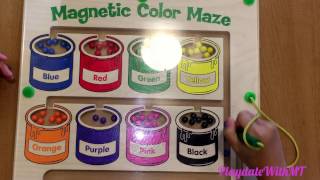 LEARN COLORS FOR KIDS WITH LAKESHORE MAGNETIC COLOR MAZE | PlaydateWithMT