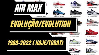 Evolução do AIR MAX / Evolution of AIR MAX *1988 - 2022* (hoje/today)