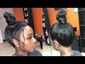 LAYING 360 FRONTAL SEWIN AS FLAT AS A FULL LACE WIG | HIGH SLEEK BUN TUTORIAL (Using 360 lace band)