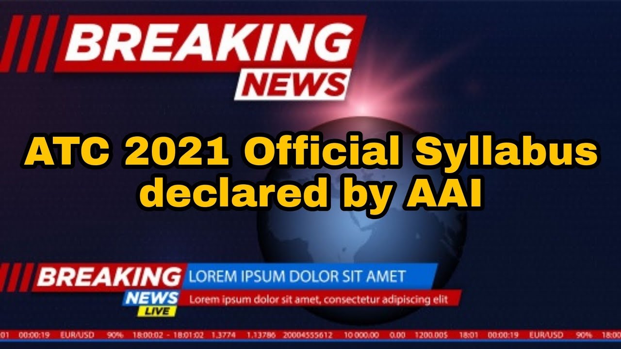 Official ATC syllabus 2021 ।। AAI ATC