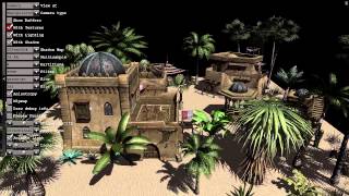 Shadow Map demo - Oasis at Sun (Bonzai Engine)