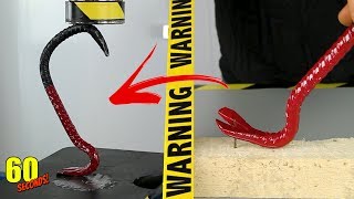 【60秒間の実験】油圧プレス100トン VS マウント  | Nail Puller (60 Seconds!)