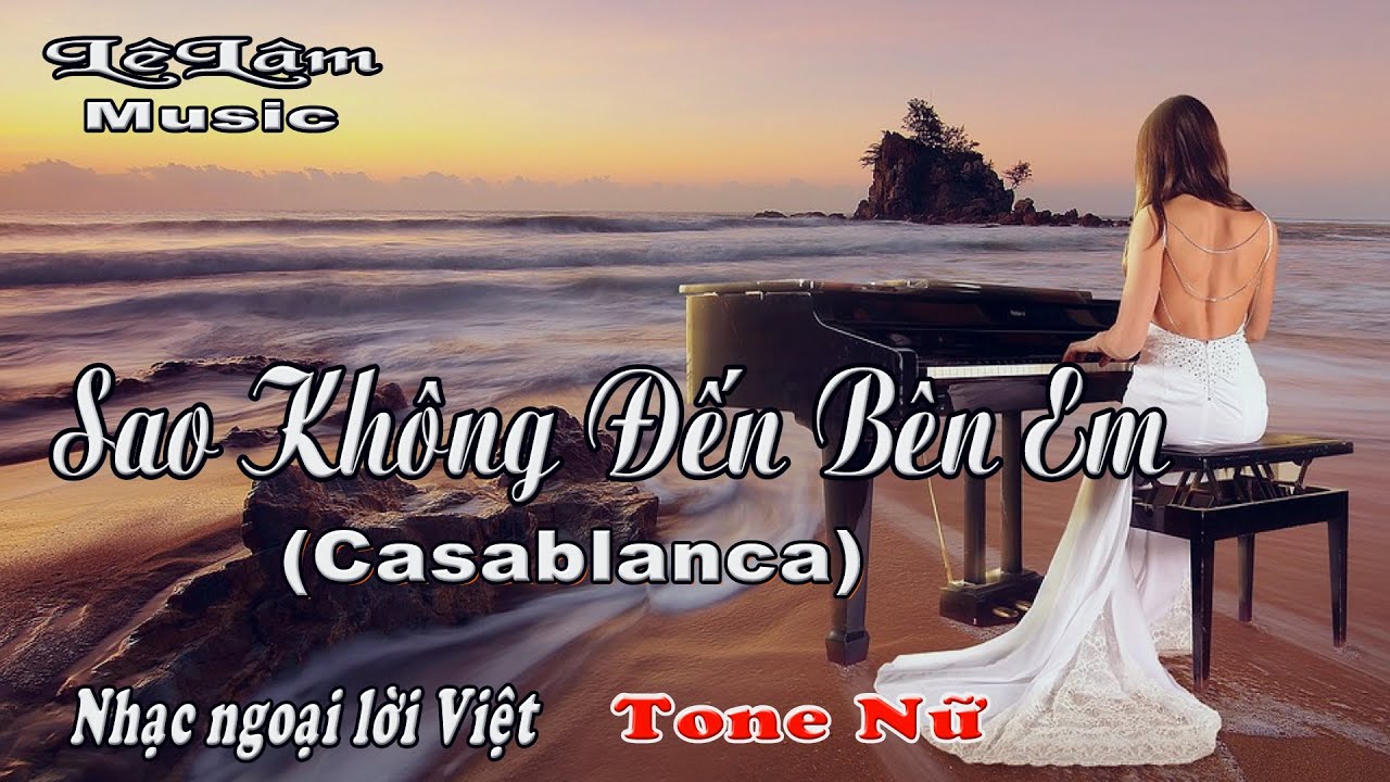 Karaoke - SAO KHÔNG ĐẾN BÊN EM Tone Nữ | Lê Lâm Music