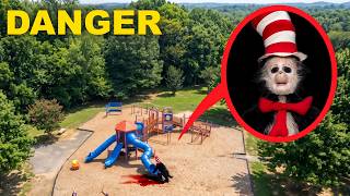 DRONE CAUGHT CAT IN THE HAT IN SLIDE EATER!