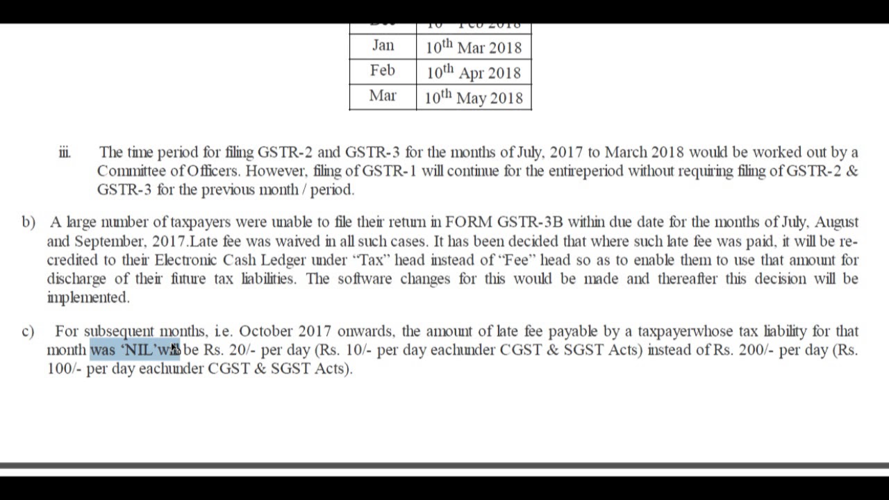 Recommendations made by the GST Council in the 23rd meeting at Guwahati on 10th November 2017