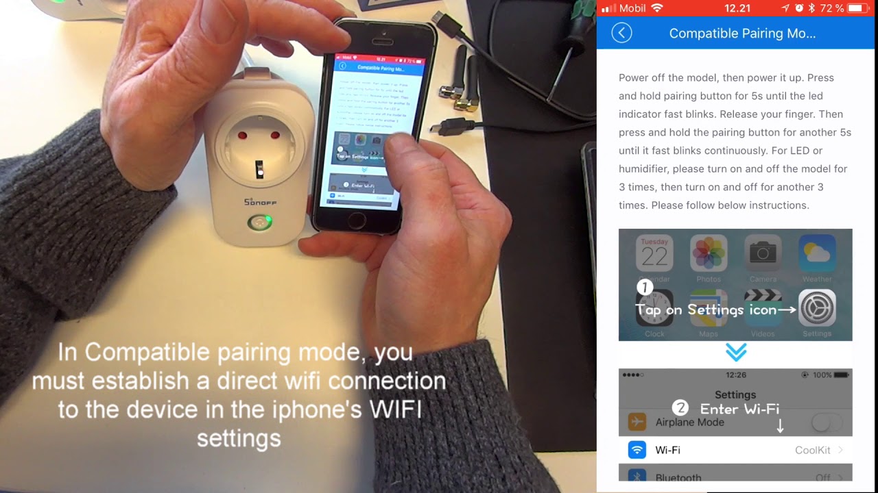 Adding Wifi smart home devices to an Ewelink account on the Iphone ...