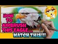 How to airbrush this image eagle  elyfe vlogger in art