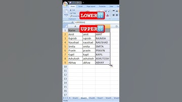 Convert Text to LOWER & UPPER Case in Excel | Excel Functions Tutorial #ExcelTips