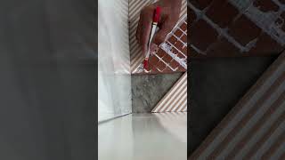 Another easy way to cut ceramic tiles at the corners #idea #ceramic #tips