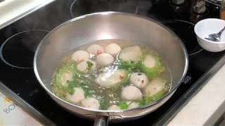How to make a fast but yummy fish ball soup 超快捷鱼圆汤