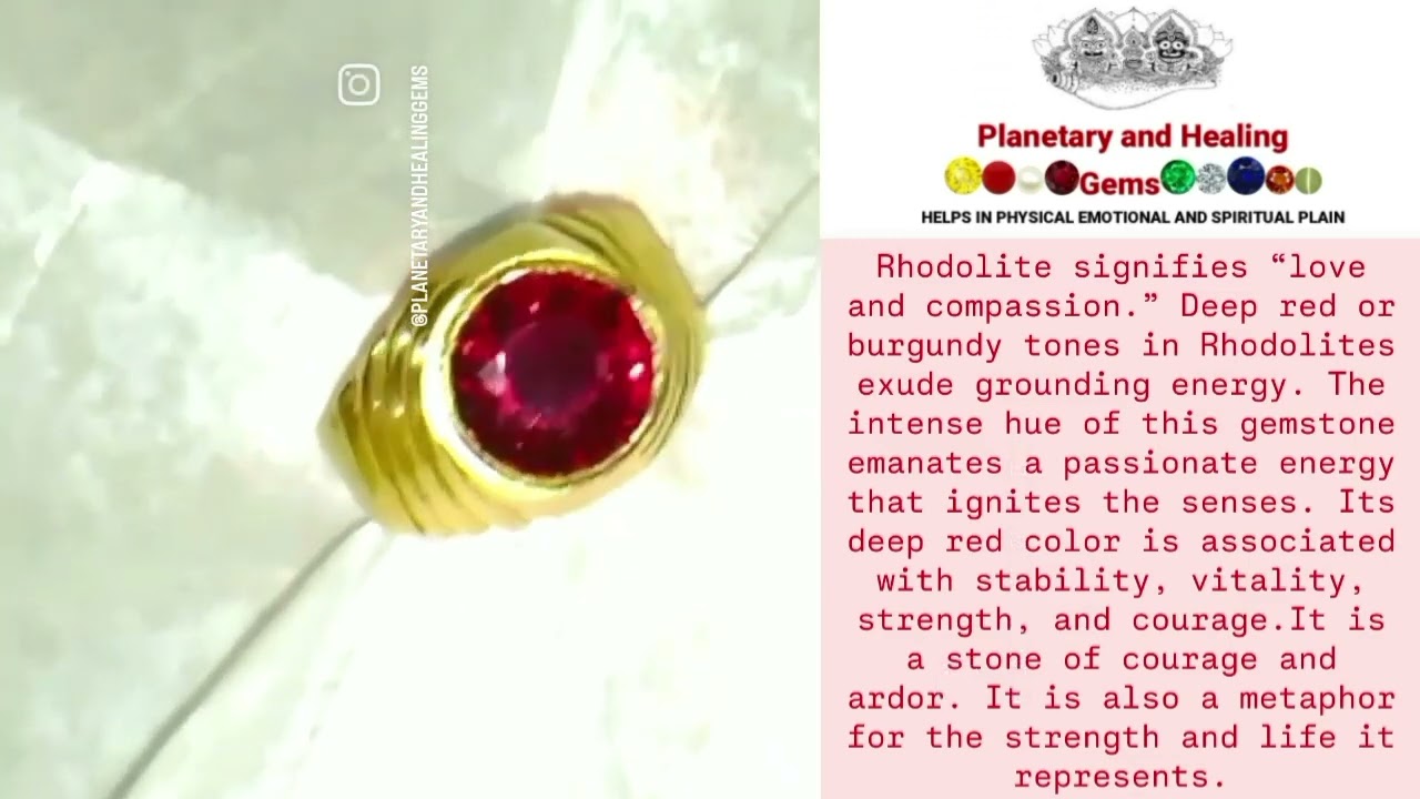 Rhodolite & emotional healing | Rhodolite stone Benefits | Substitute of Untreated Ruby & Red Coral