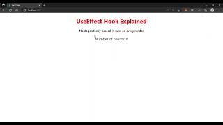 useEffect Hook with an empty dependency array
