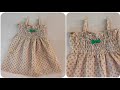 Super cute top elastic dress for 2 years baby  cutting and stitching method/ easy and simple way