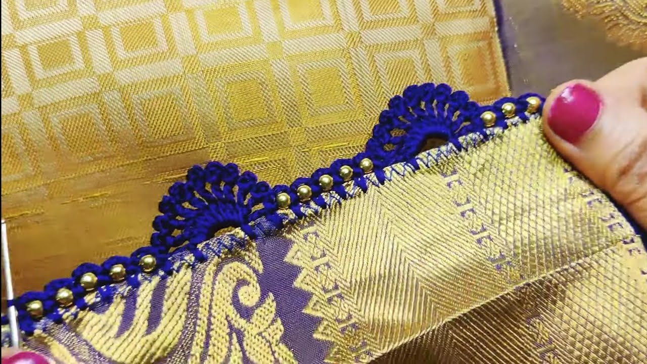 Simple saree kuchu #kroshakuchu #sareekuchu #simple kuchu design // Nandana Creations //