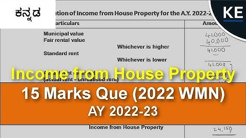 Income from House Property|Bcom/BBA 15 Marks 2022 Que. paper Womens