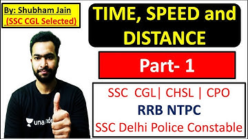 Time Speed and Distance Part-1| SSC CGL| CHSL| CPO| RRB NTPC| DP constable | Shubham Jain RBE