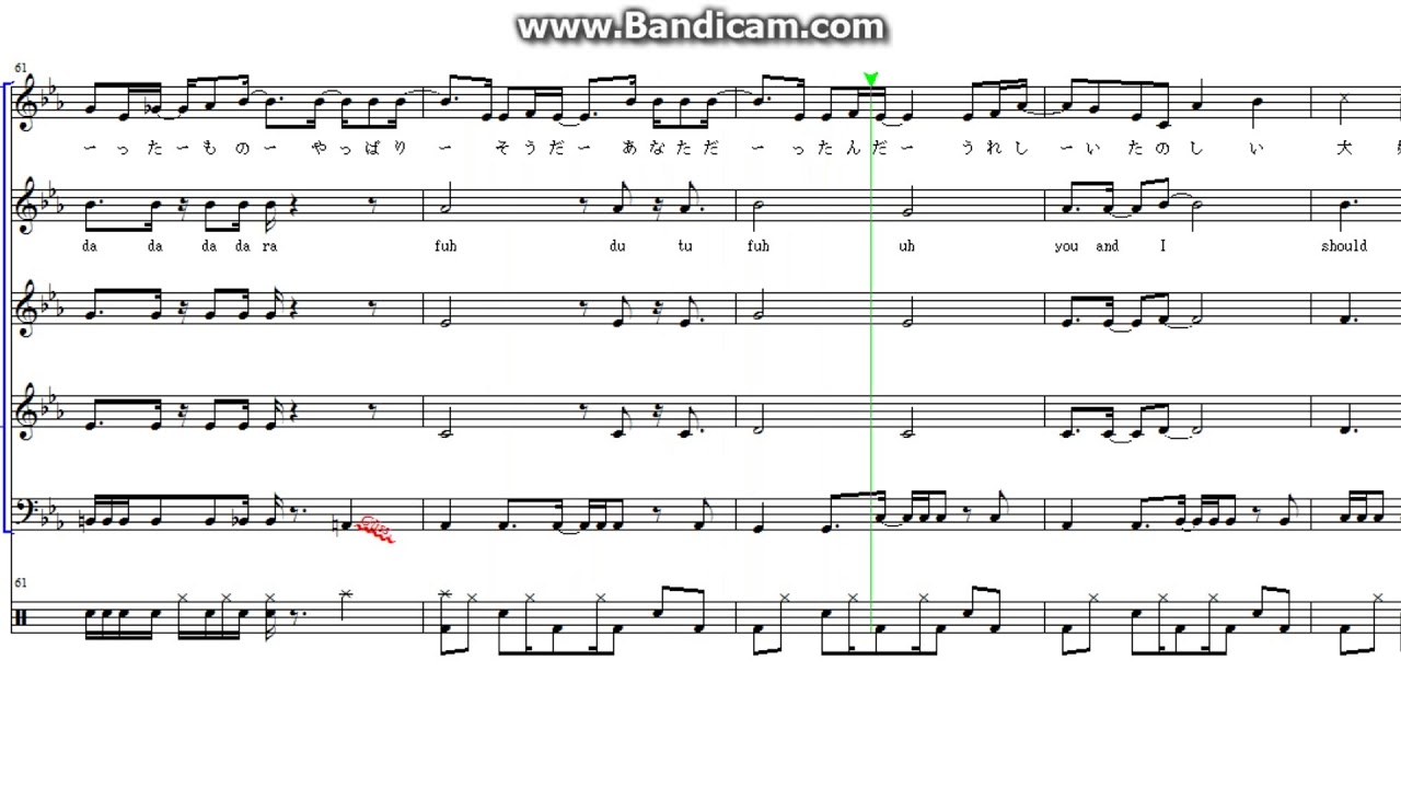 うれしい！たのしい！大好き！/DREAMS COME TRUE　【アカペラ楽譜】