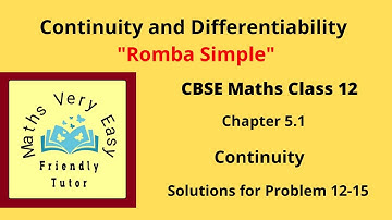 Continuity & differentiability - Continuity Chapter 5.1 solution 12-15 in Tamil cbse class XII Ncert