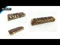 Energy bars chocolate decorated with FoodJet depositing system