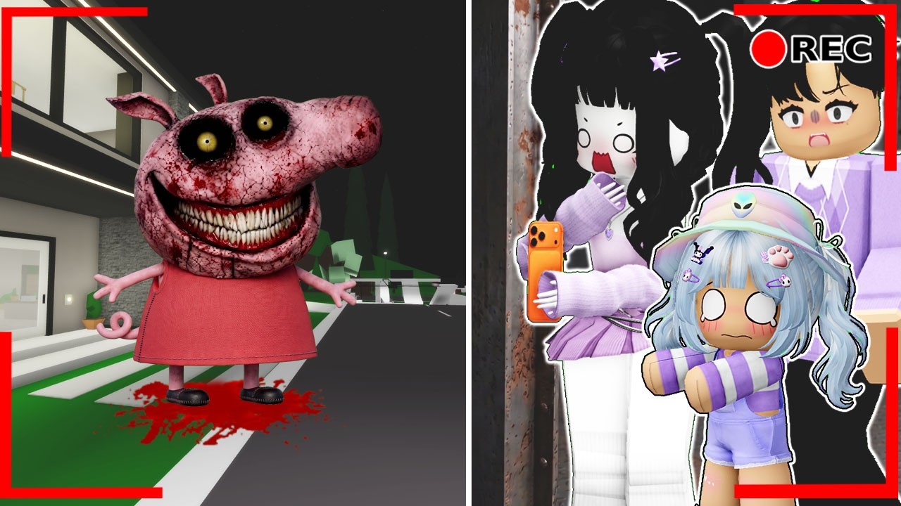 KITA KETEMU PENAMPAKAN HANTU PEPPA PIG BABI NGEPET DI DEPAN RUMAH | ROBLOX