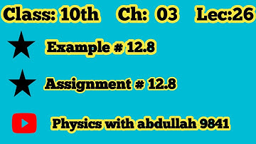Example | Assignment 12.8 |