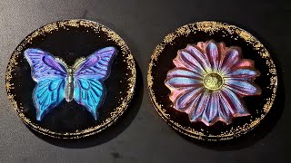 #1500 WOW! Incredible Effects Using These Silicone Inlays In My Resin Coasters