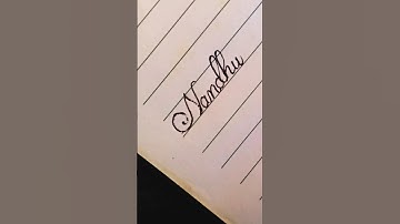 Nandhu name 😊 in cursive handwriting ✍️✍️✍️ subscribe to my channel ♥️❣️✌️#shorts #nandhu