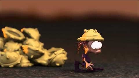 Blender animation : "Try Again" - Game Over Comic caracter