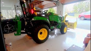 John Deere 2025R - It's Spring! Removing the Snow Blower . . .