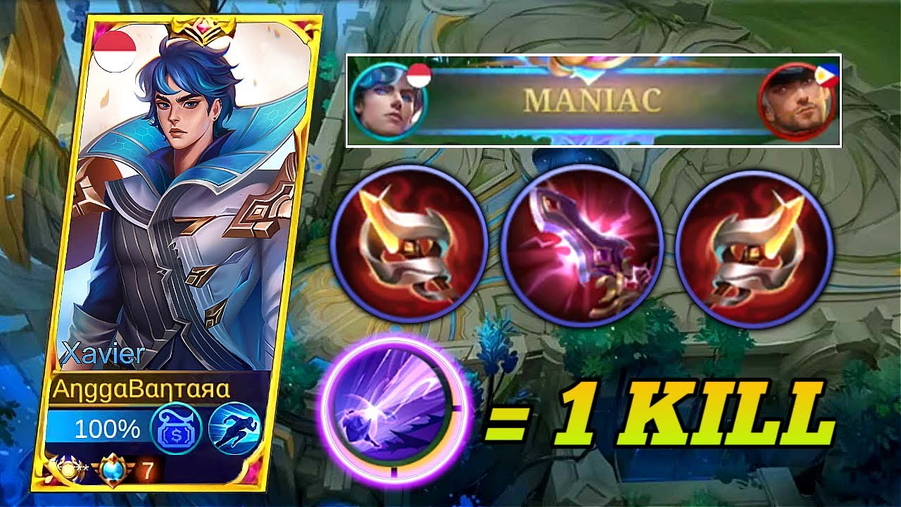 XAVIER MANIAC!! BEST BUILD XAVIER 2023. XAVIER MAGE TIER SS+ MOBILE
